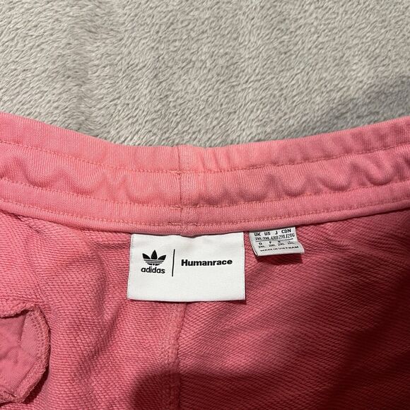 Adidas Pharrell Williams Human Race Sweatpant Shorts Mens 2XL XXL Pink Fleece - Picture 4 of 12